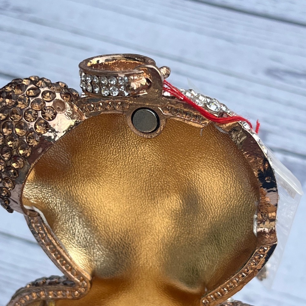 Panda Teddy Bear NEW Rhinestone Crystal Clutch Bag Purse Minaudiere Whimsy Bling - Picture 11 of 15